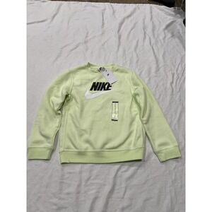 NEW Nike Crewneck Sweatshirt Neon Green Youth Kids Size Medium FJ9416-303 NIKE